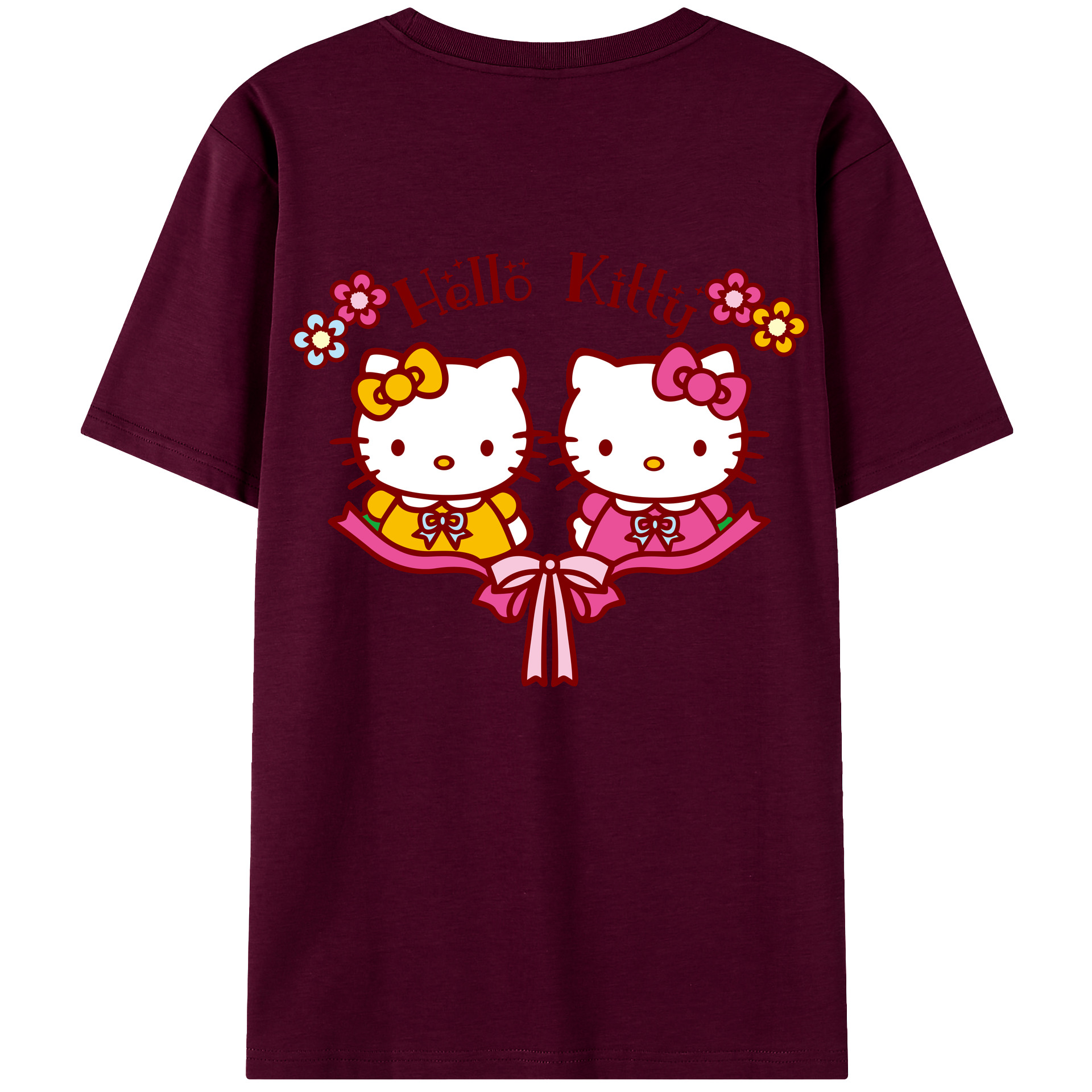 （画像用） Hello Kitty ハローキティ レディース半袖Tシャツ(バックプリント)